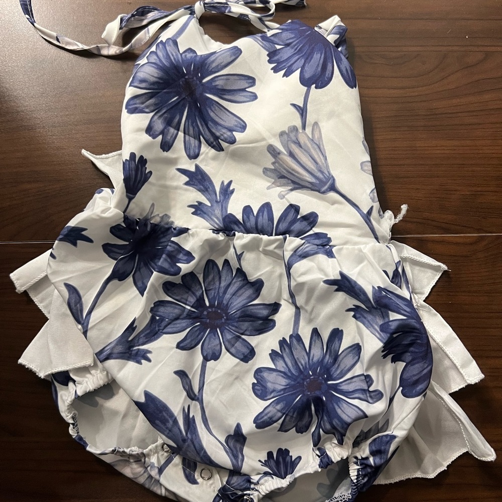 One piece summer floral romper